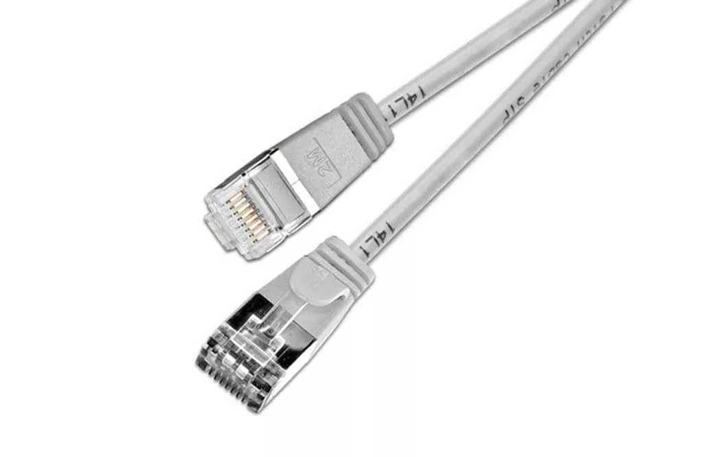 Câble patch slim RJ-45 - RJ-45, Cat 6, U/FTP, 3 m, Gris