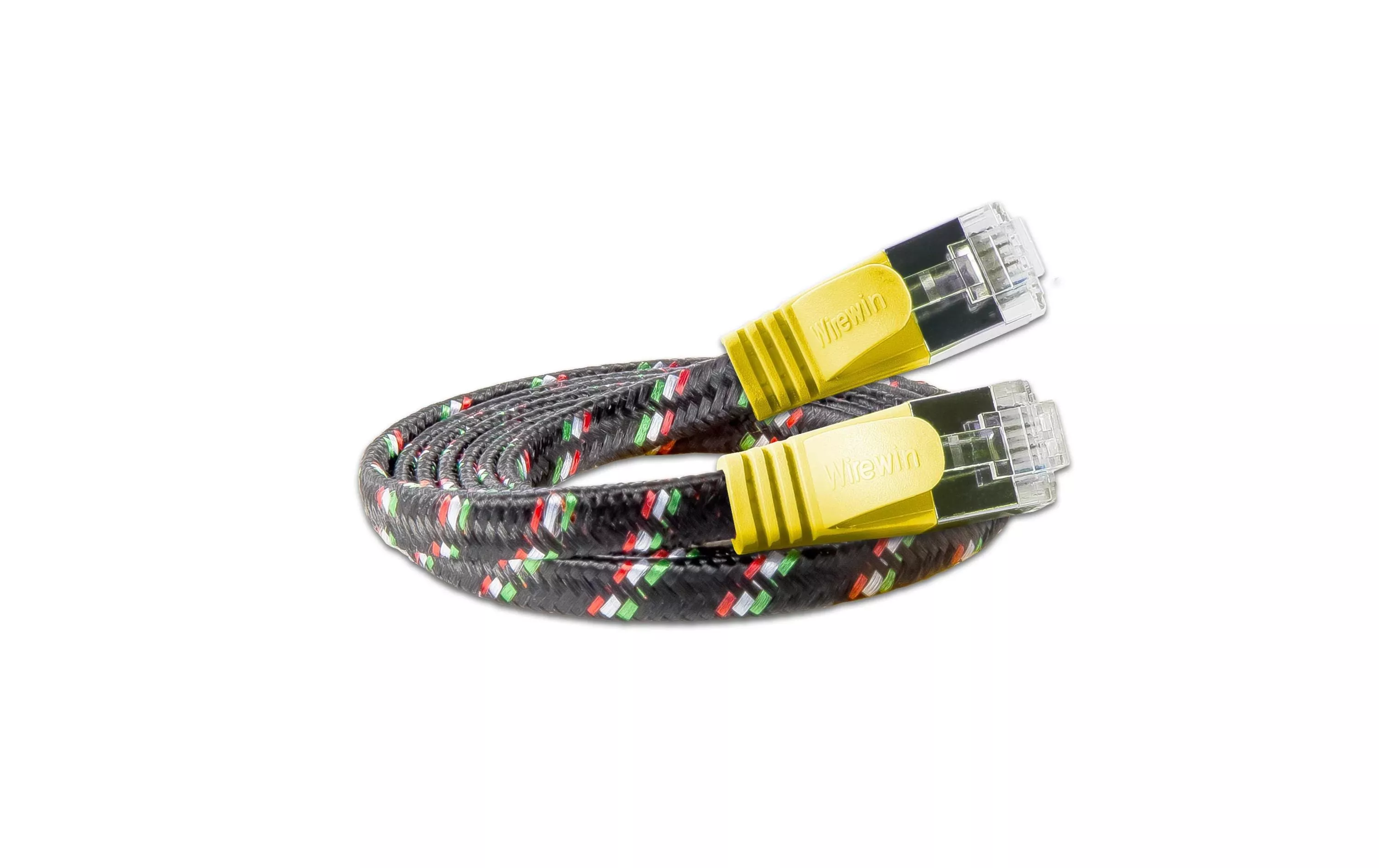 Câble patch slim RJ-45 - RJ-45, Cat 6, STP, 0.25 m, Jaune