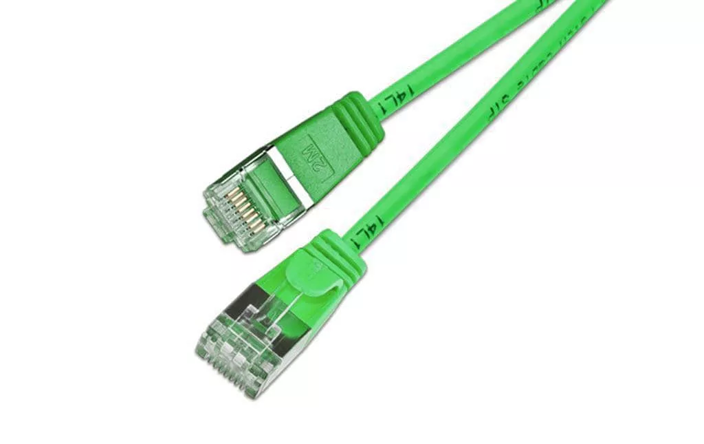 Câble patch slim  Cat 6, U/FTP, 7.5 m, Vert