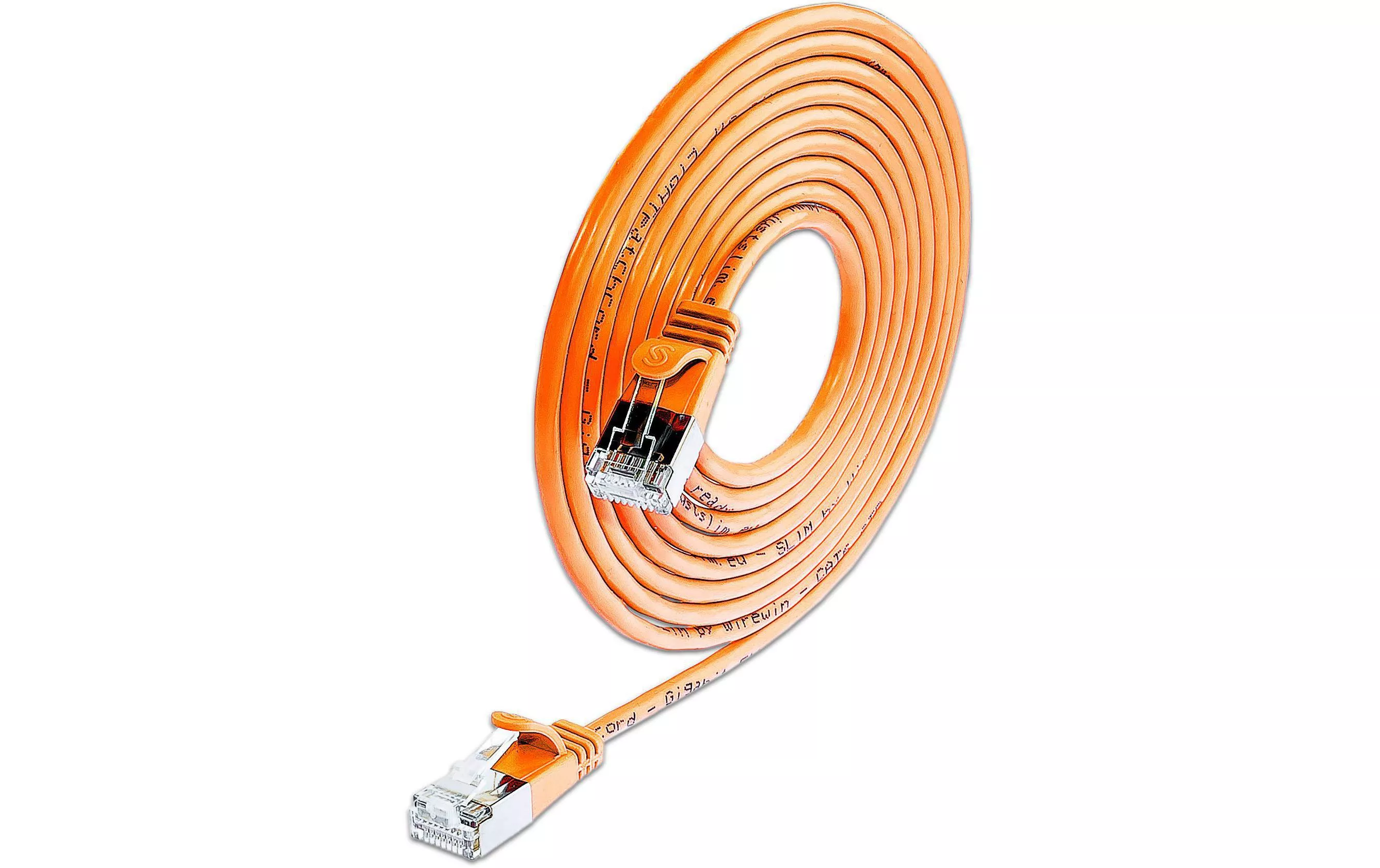 Câble patch slim  Cat 6, UTP, 7.5 m, Orange