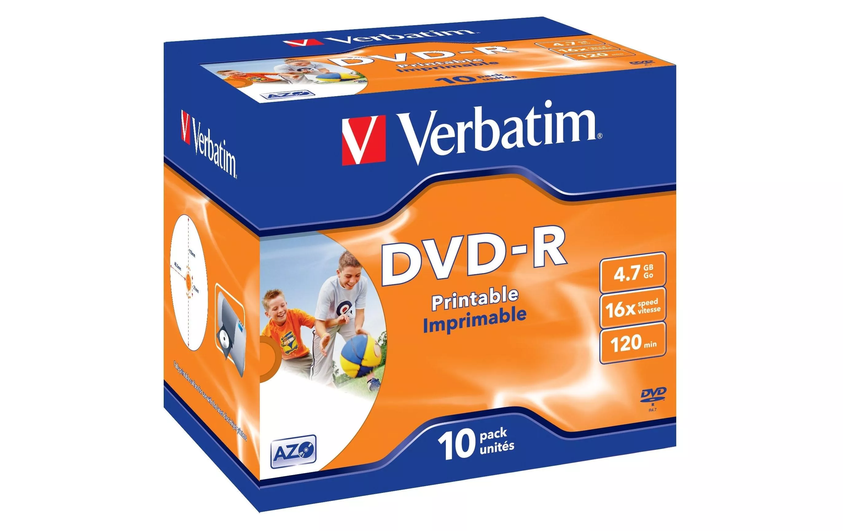 DVD-R 4.7 GB, boîte à bijoux (10 Pièce/s)
