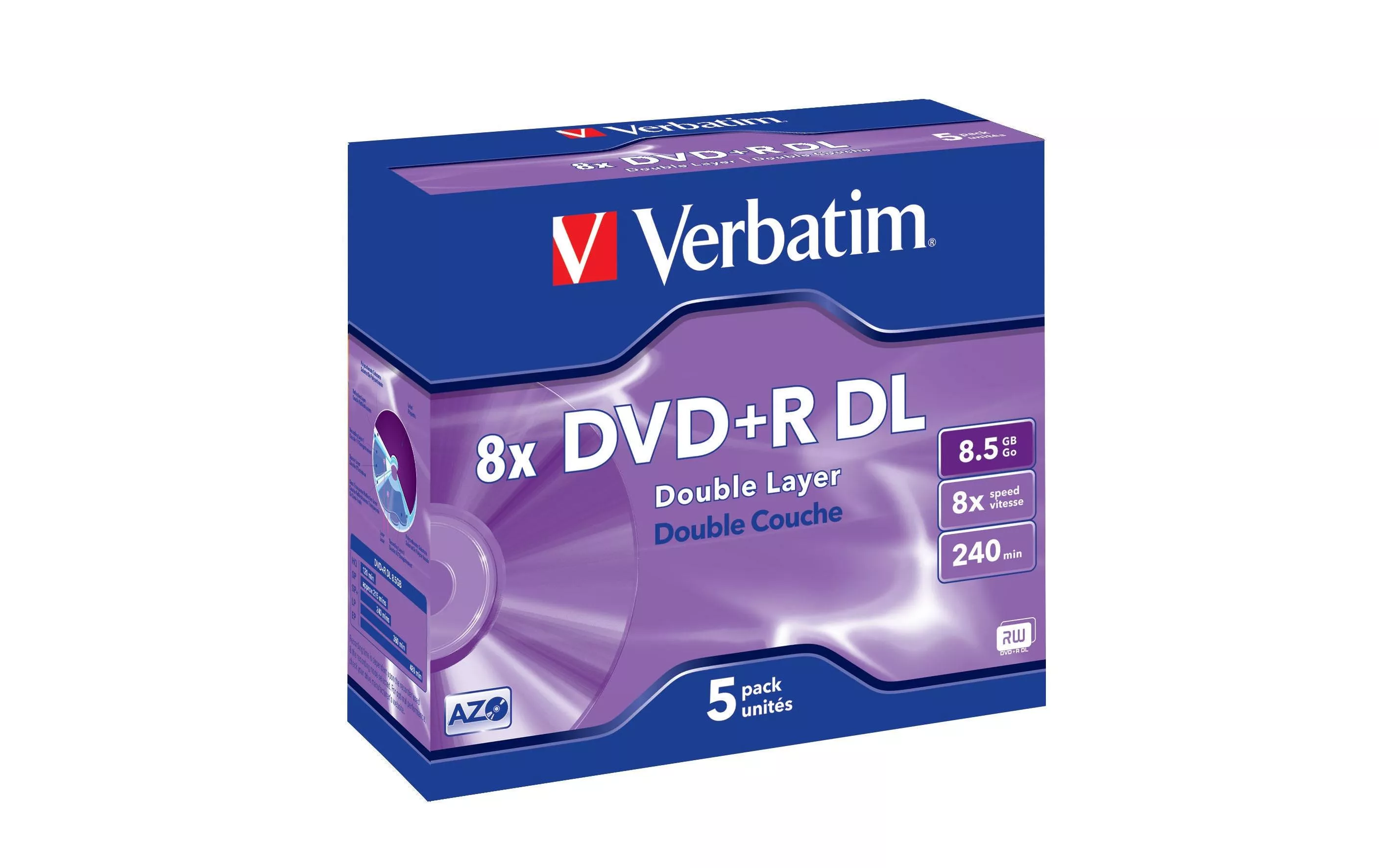 DVD+R 8.5 GB, Jewelcase (5 Stück)