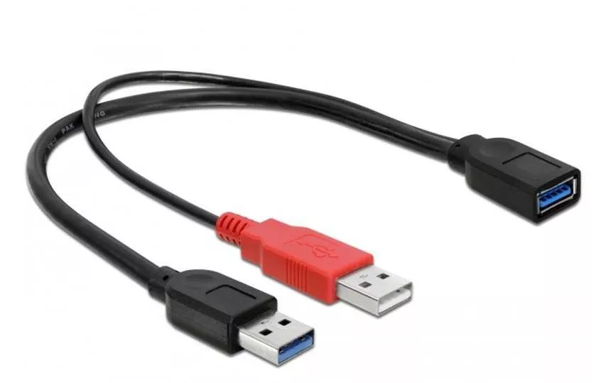 Cavo Delock USB 3.0 Y USB A - USB A 0,3 m