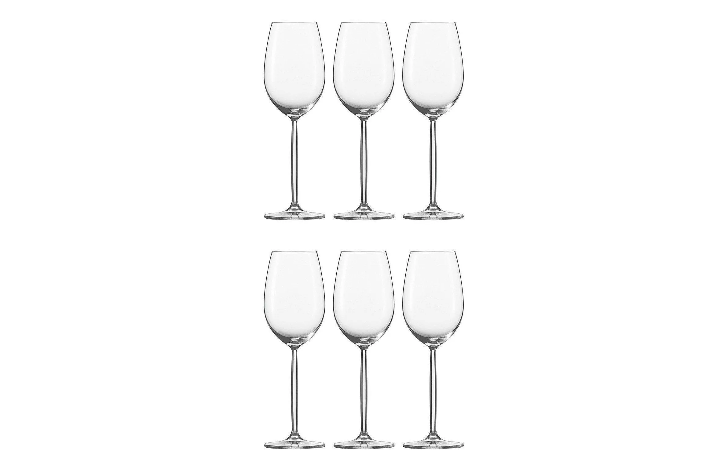 bicchiere da vino bianco Diva 300 ml, 6 pezzi, trasparente