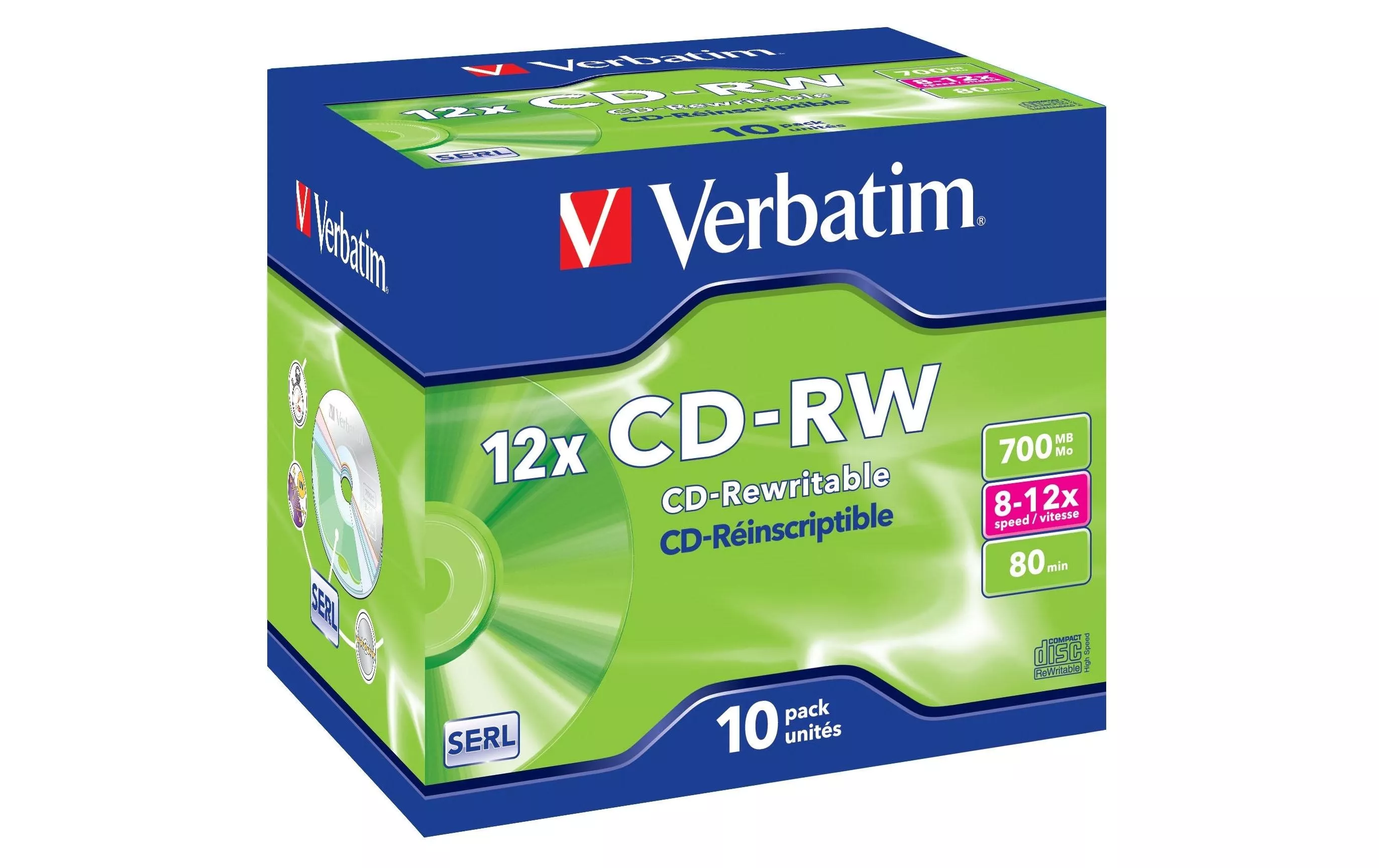 CD-RW 0.7 GB, Jewelcase (10 Stück)