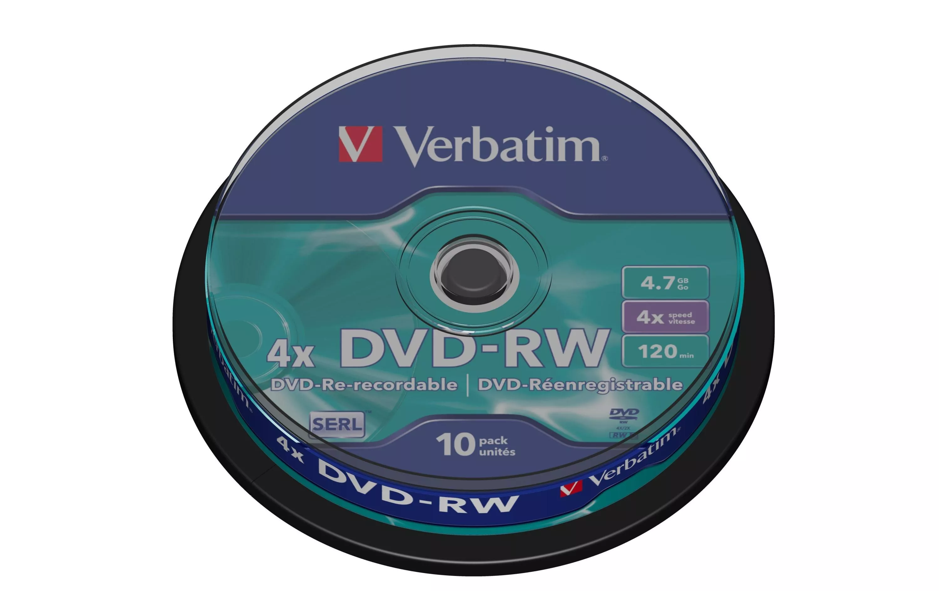 DVD-RW 43552 4.7 GB, tour (10 Pièce/s)