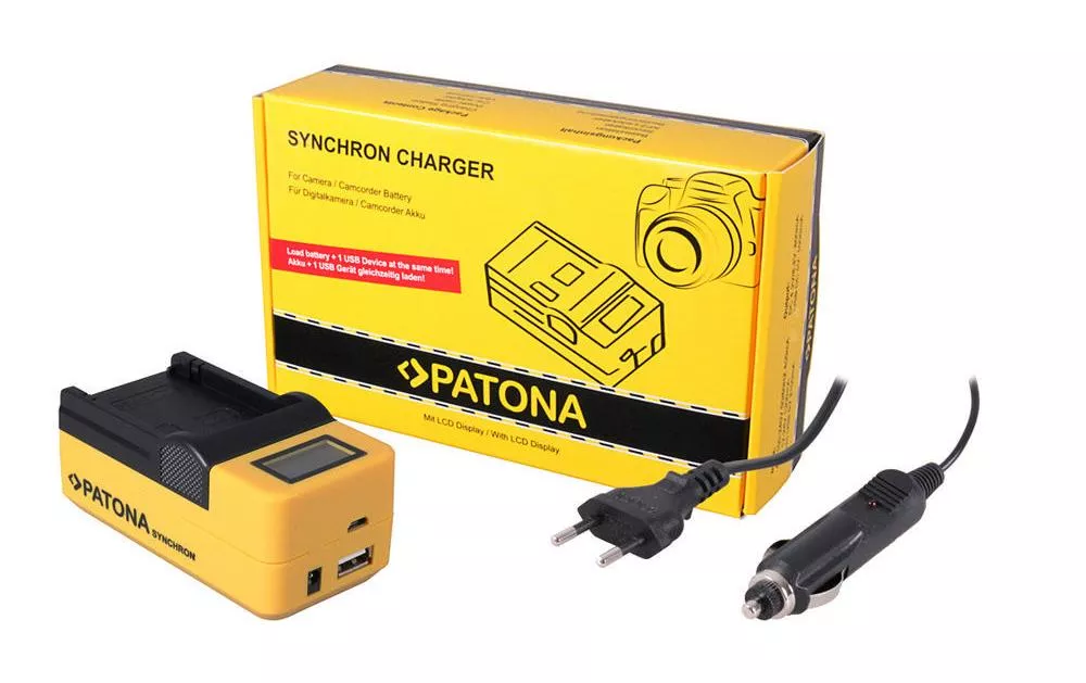 Caricabatterie Patona Synchron USB Canon NB10L