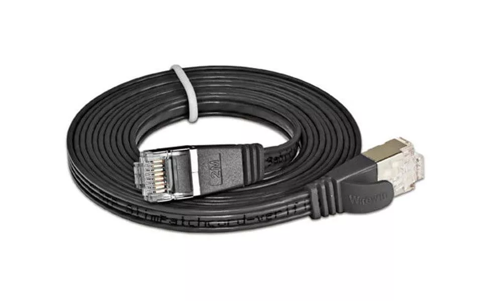 Câble patch slim  Cat 6, STP, 0.15 m, Noir