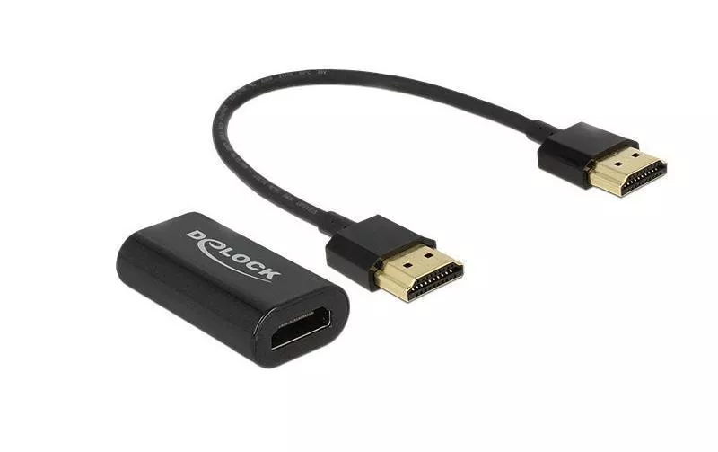 Adapterkabel HDMI, VGA Metalgehäuse, Schwarz