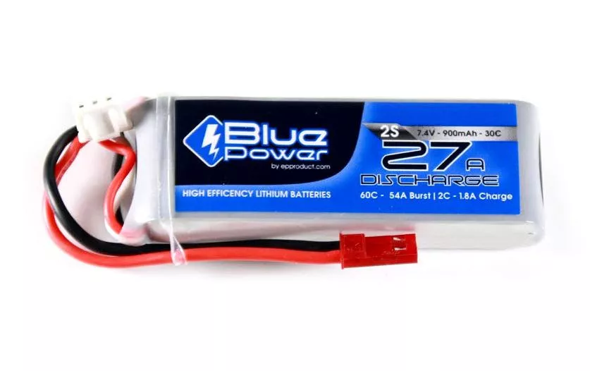 RC Batteria LiPo 900 mAh 7,4 V 30C BluePower