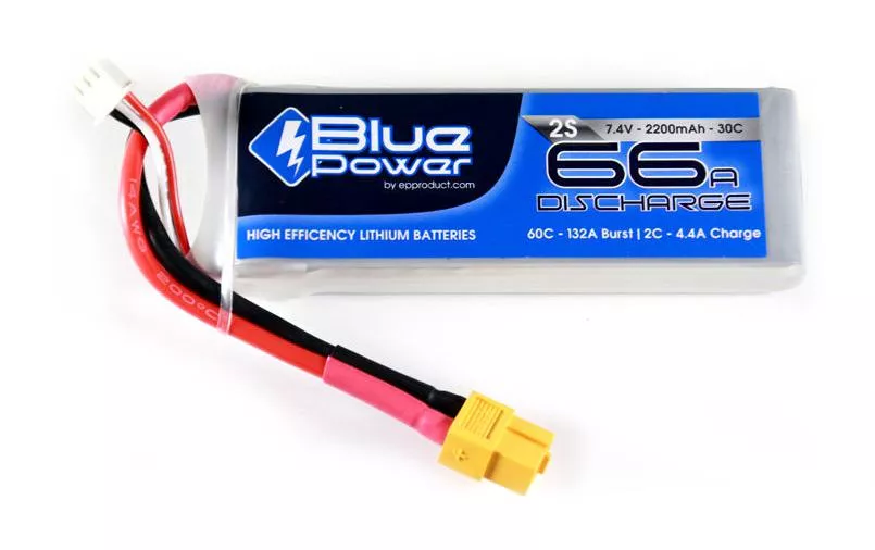 RC Batteria LiPo 2200 mAh 7,4 V 30C BluePower