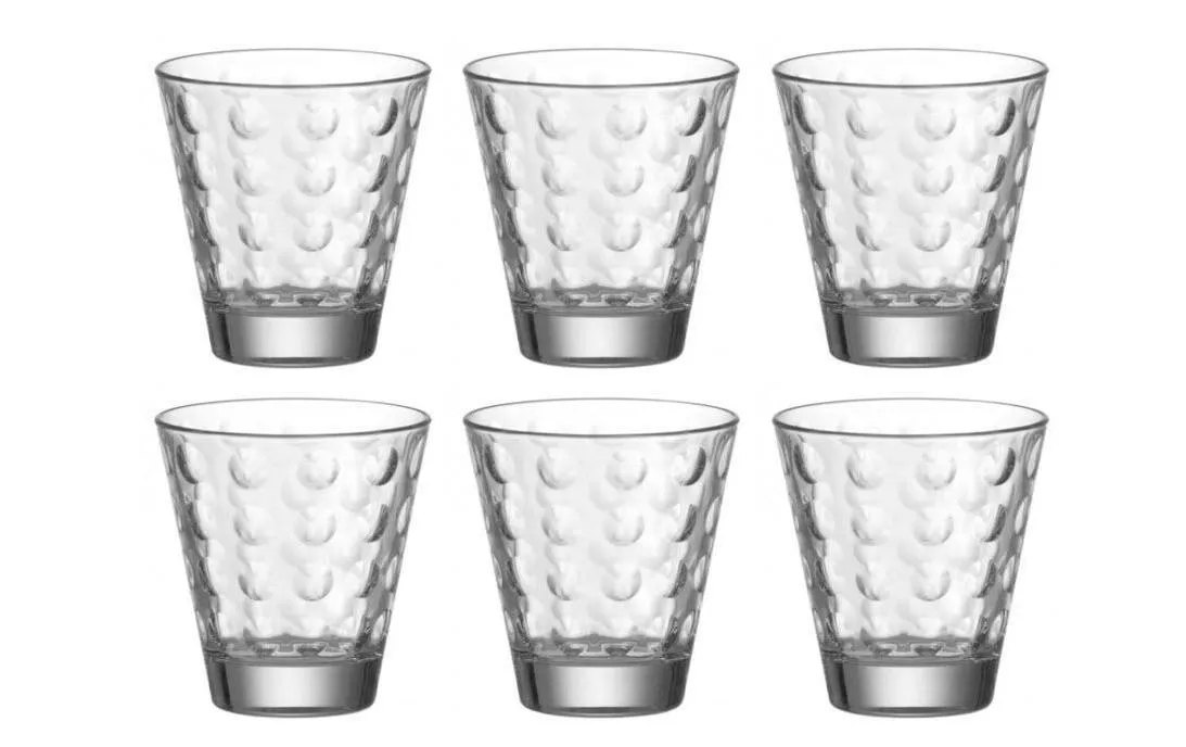 Drinking Glass Optic 215 ml, 6 pezzi, trasparente
