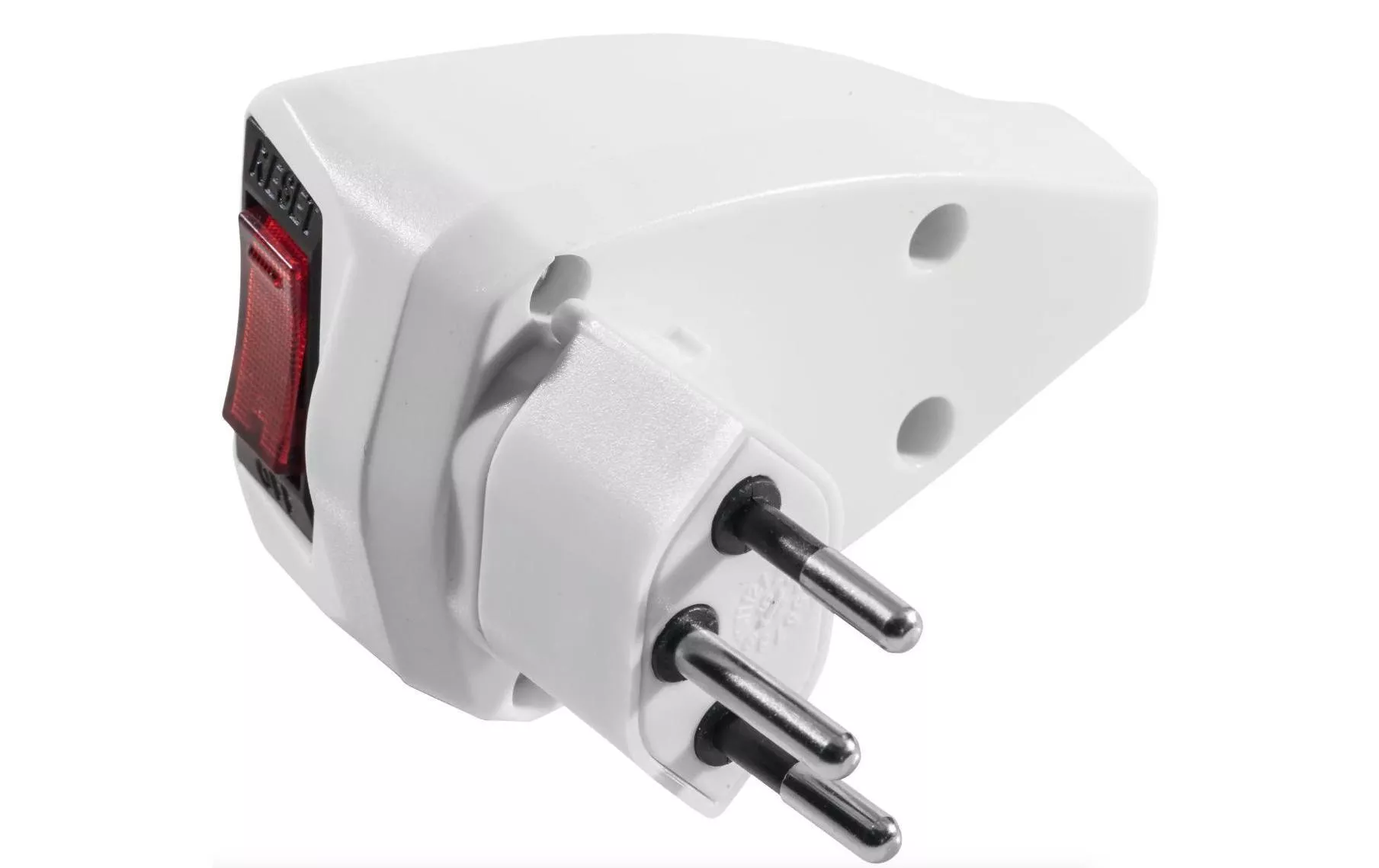 Prise de montage T12 avec interrupteur à bascule blanc - Câbles électriques  ⋅ Accessoires électriques
