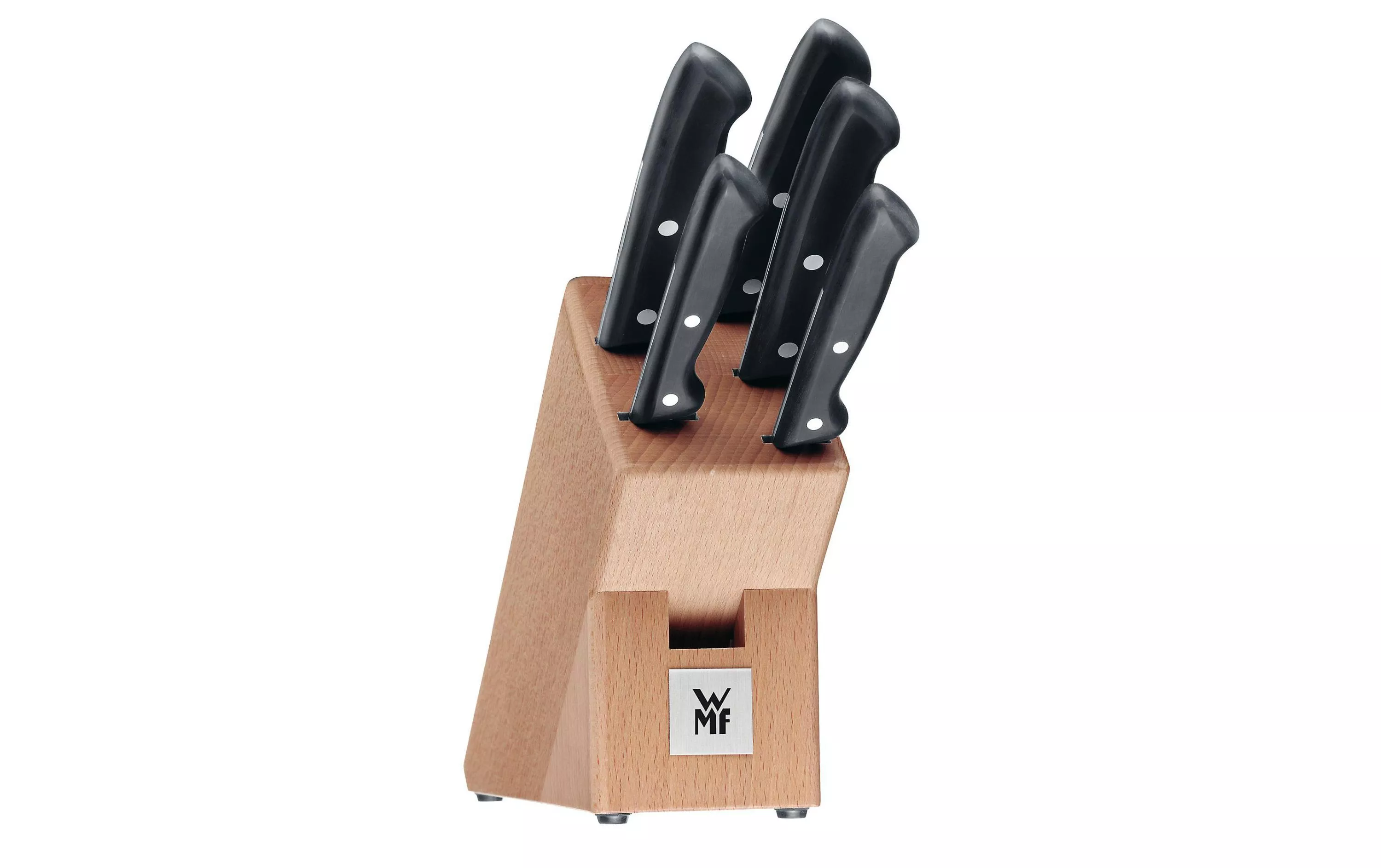 Kits de bloc de couteaux avec couteaux bois de hêtre marron
