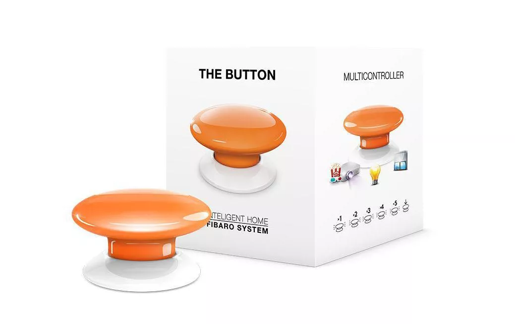 Funk-Wandsender Z-Wave Button Orange