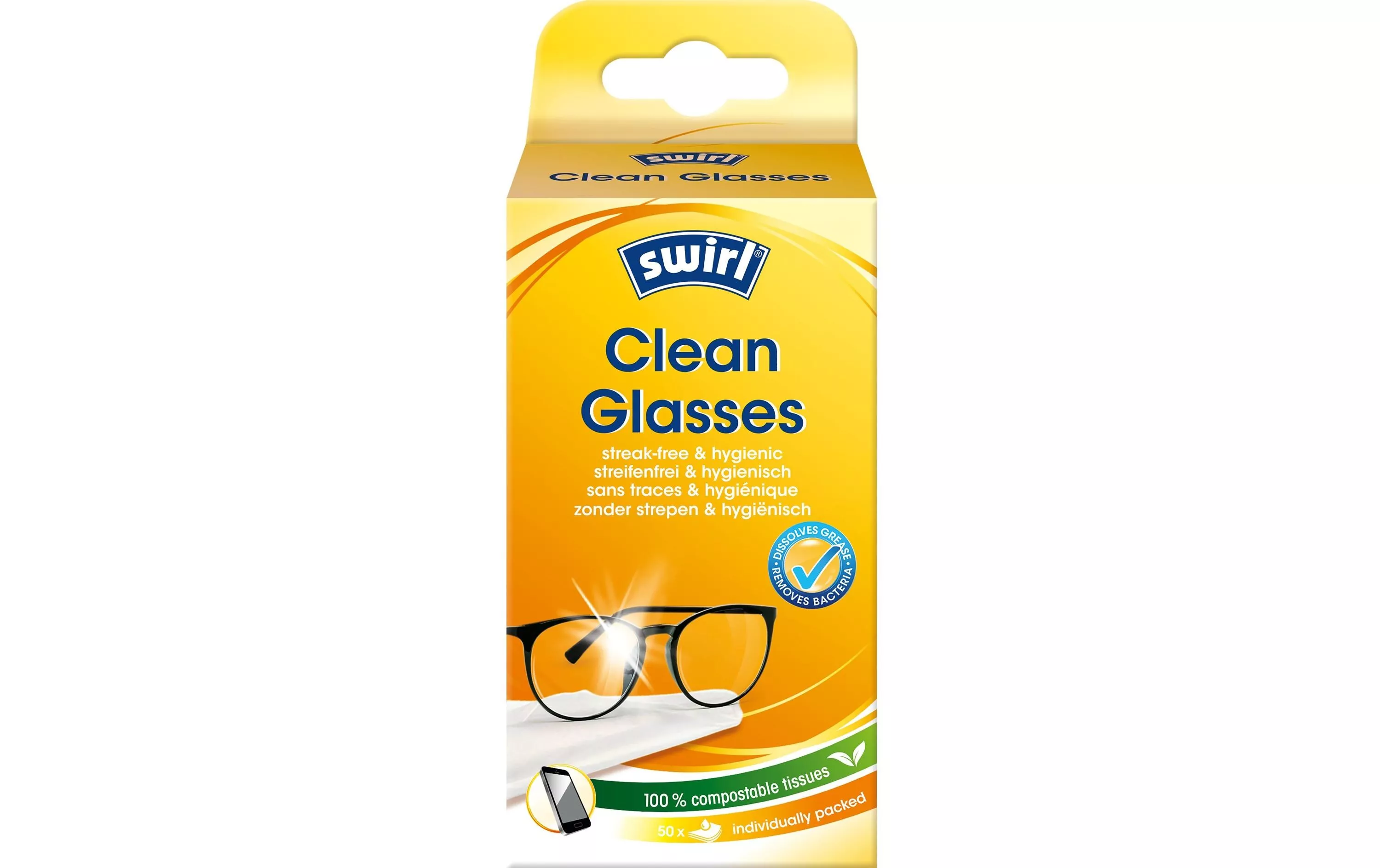 Lingettes nettoyantes pour lunettes 50 Pièce/s, Blanc