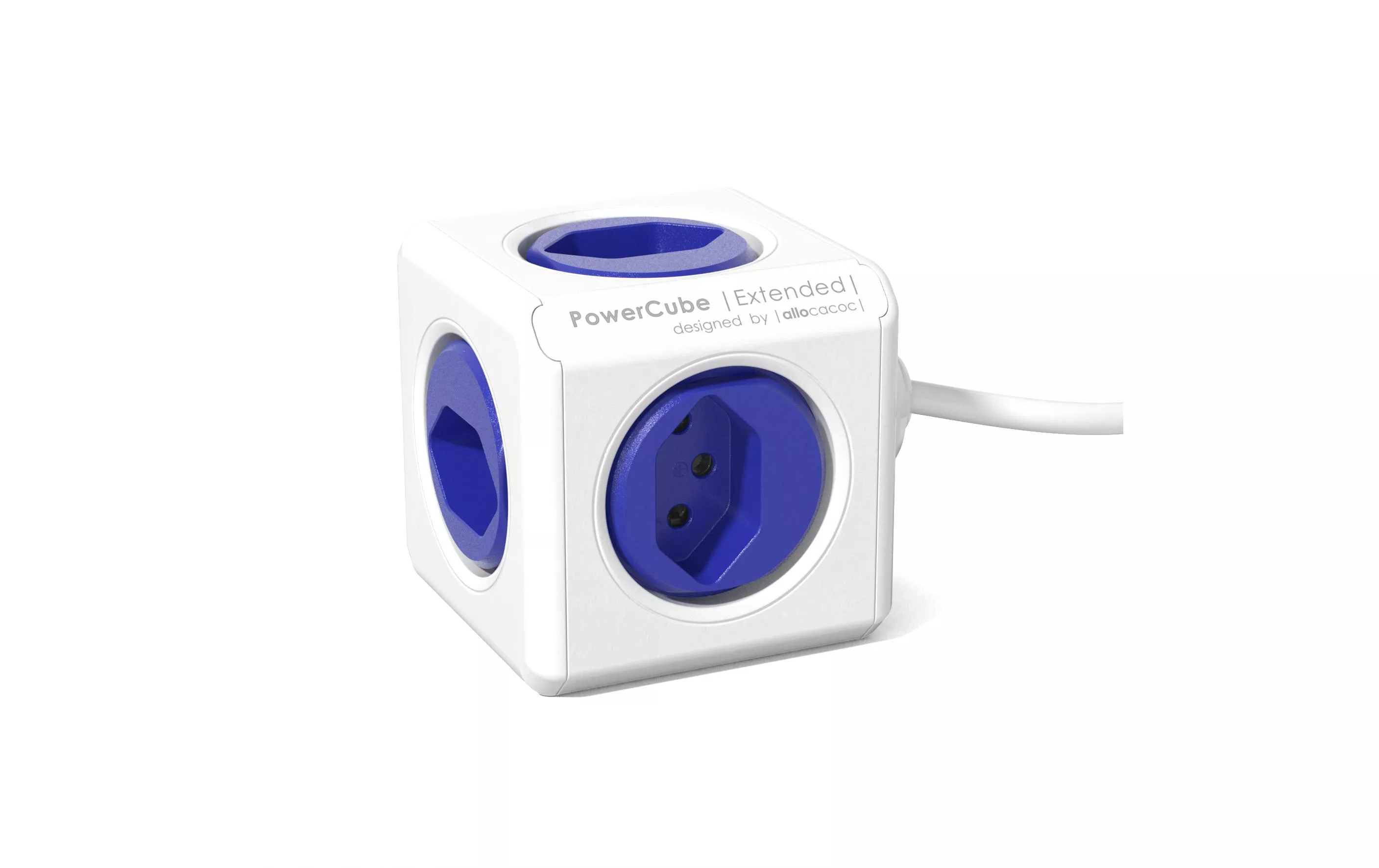 Tischsteckdosenleiste PowerCube Extended 5x T13 blau