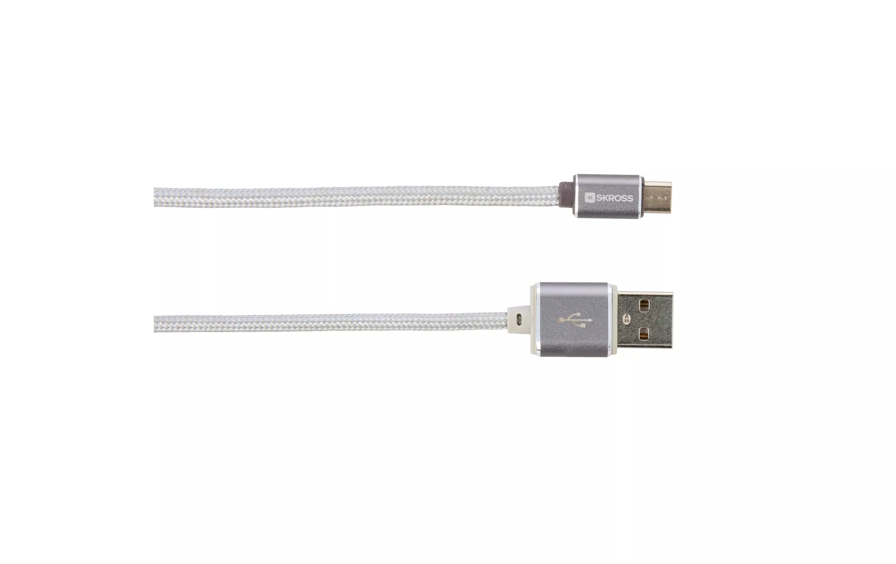 USB 2.0-Metallkabel USB A - Micro-USB B 1 m