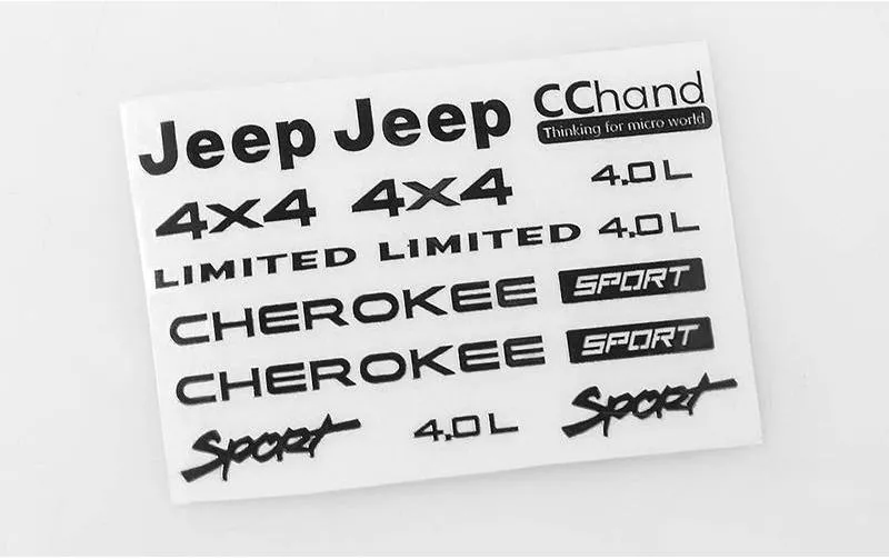 Set di emblemi RC4WD, SCX10 II Cherokee, nero