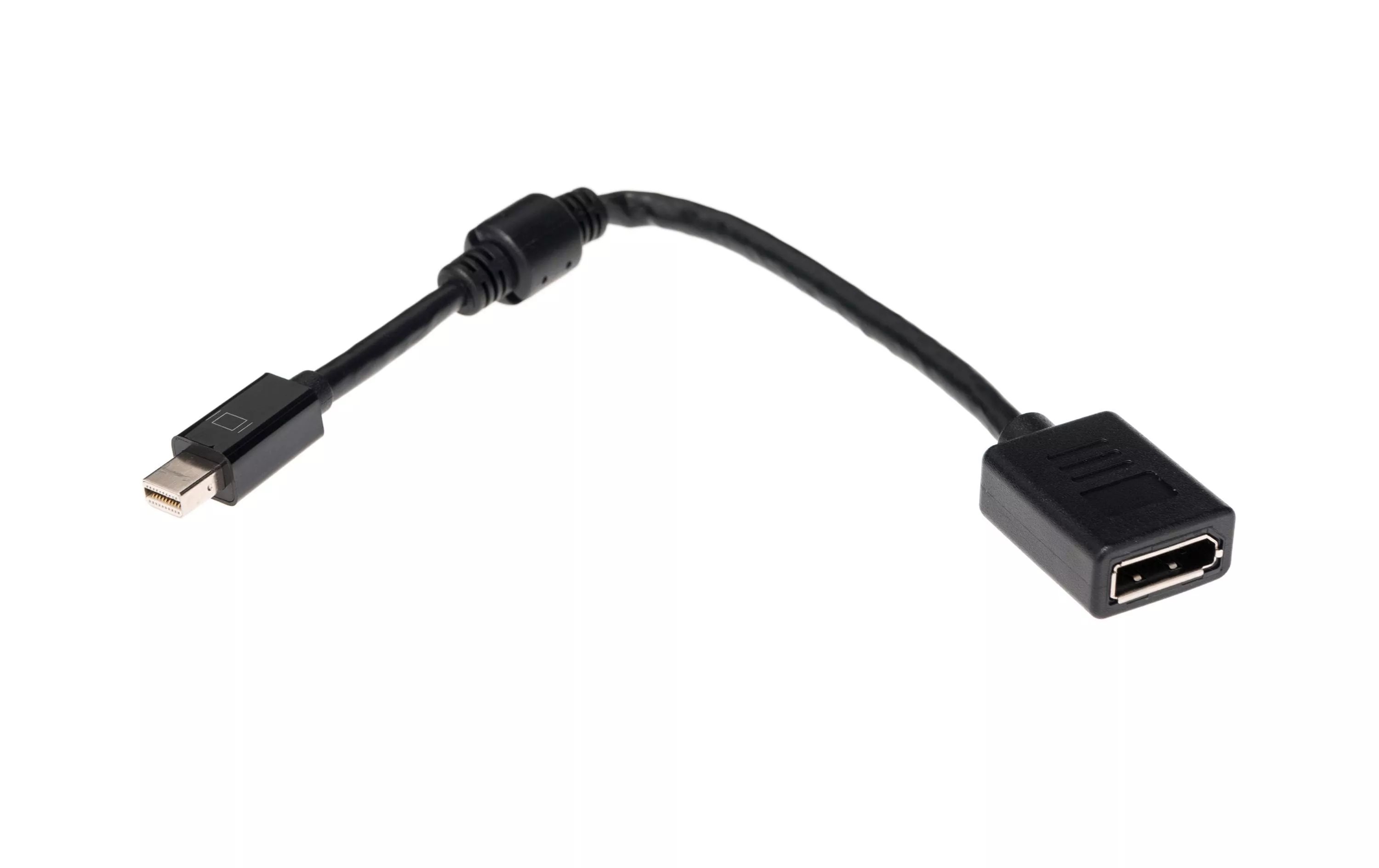 Adapter Mini-DP - DP 4K, schwarz, 15cm