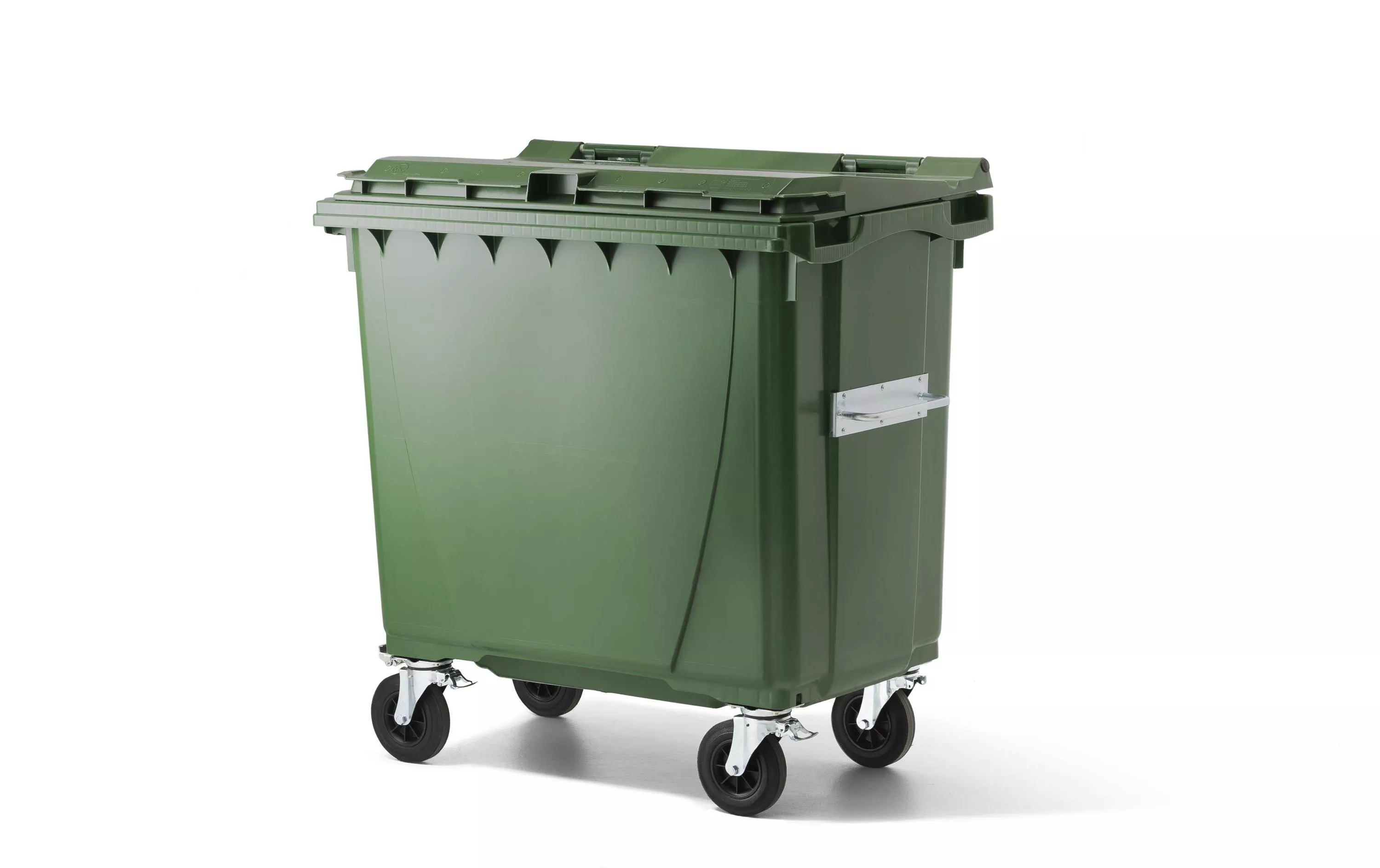 Kunststoffcontainer mit Deckel 770 l, Grün