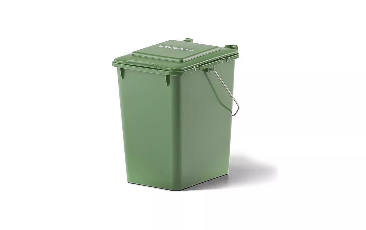 Seau à compost Avec couvercle 10 l, vert - Bac à compost