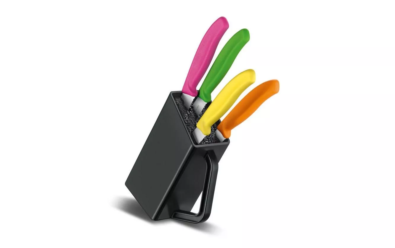 Kits de bloc de couteaux avec couteaux Swiss Classic 5 pièces, Noir