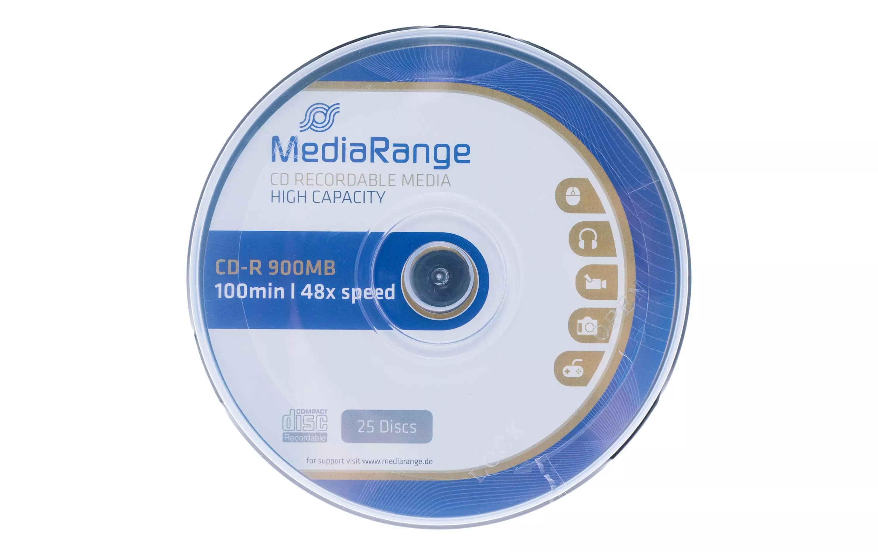 CD-R Support 900 MB, broche (25 pièces)