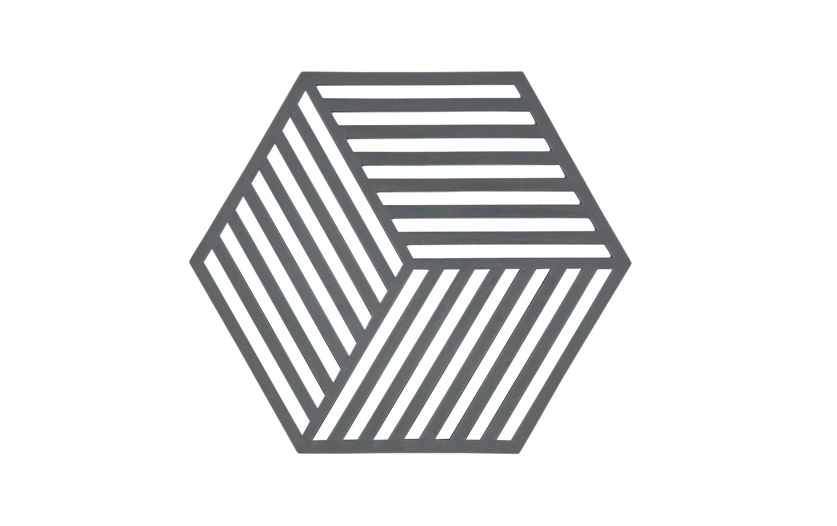 Topfuntersetzer Hexagon Grau