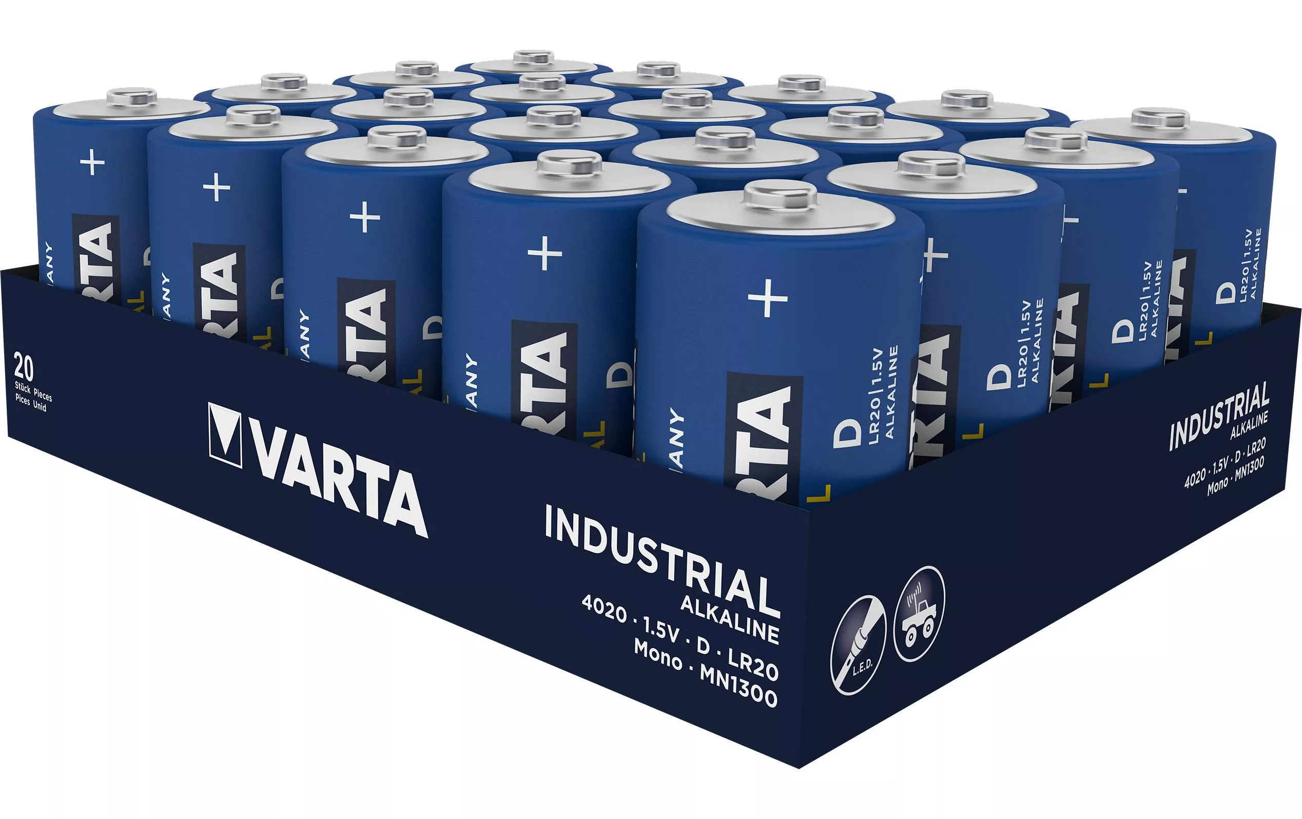 Batterie Industrial D 20 Stück