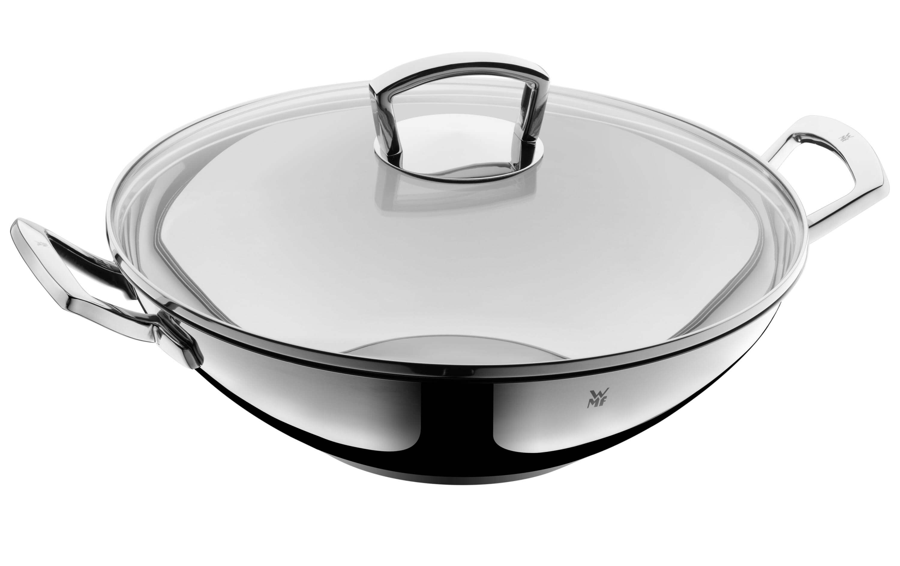 Betty Bossi Poêle à wok avec couvercle en verre, 32 cm