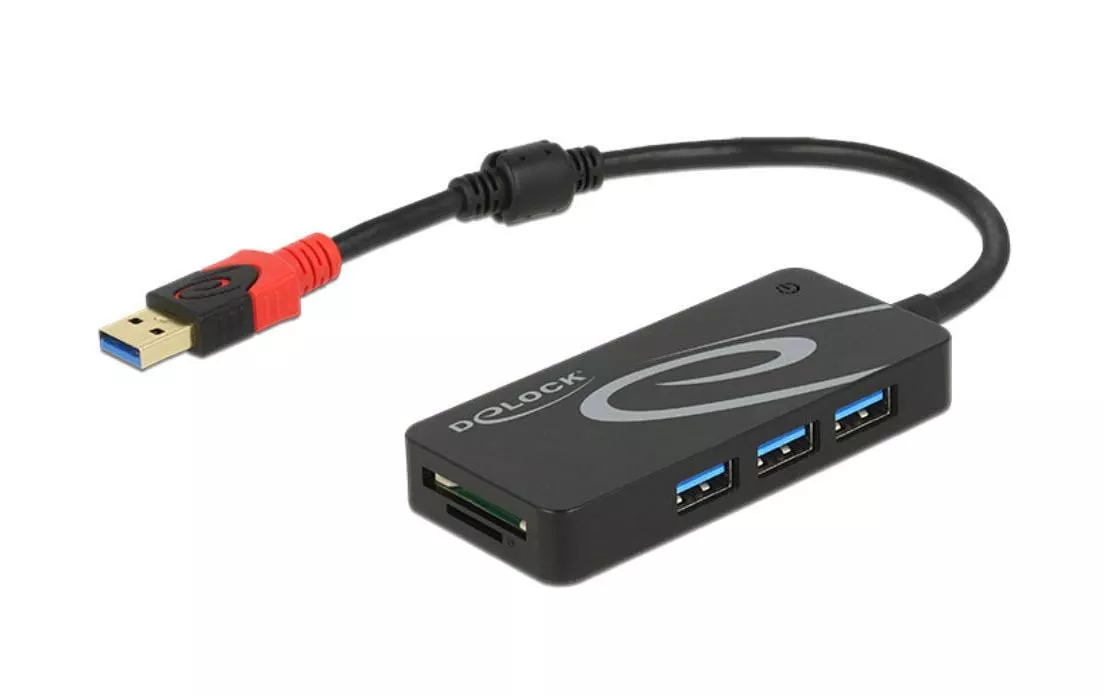 Station d\'accueil USB 3.1 - 3x Typ-A + SD / Micro SD Reader