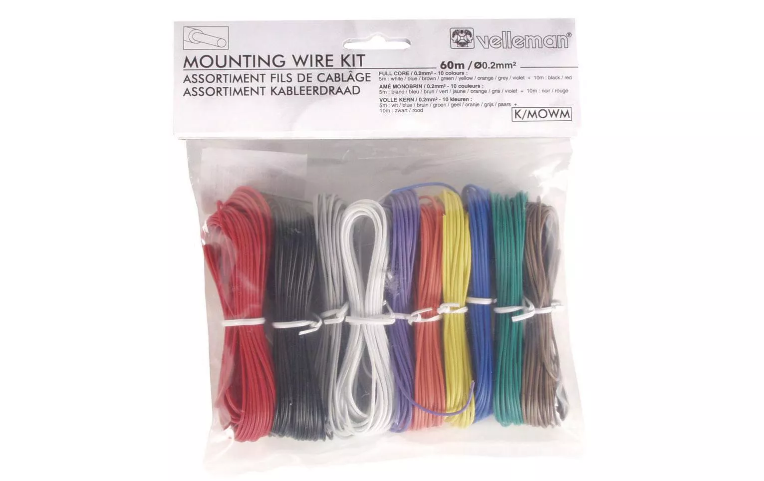 Câble K/MOWM fil 0.2mm², 60m, 10 pièces