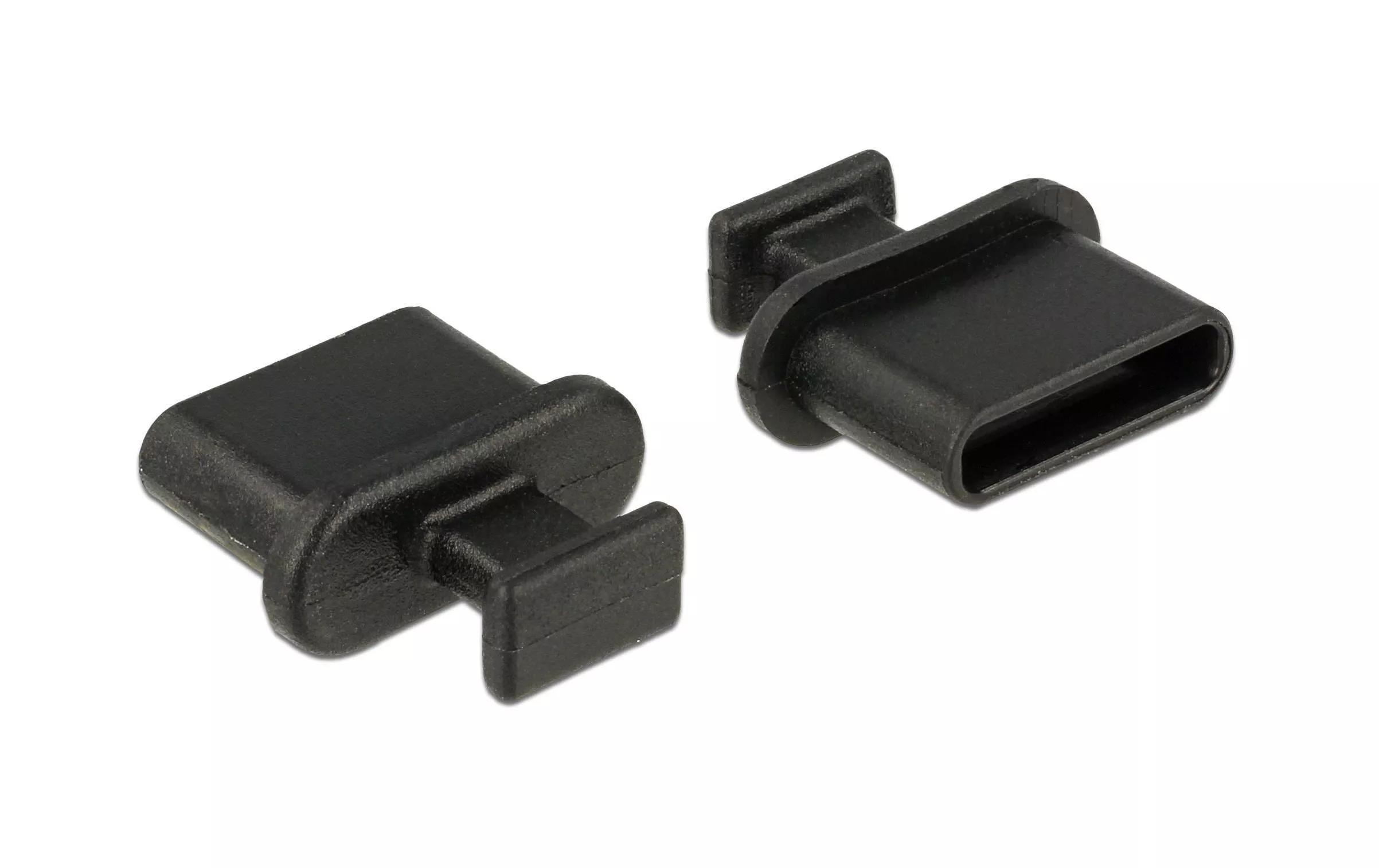 Blindstecker/Staubschutz USB-C 10 Stück Schwarz mit Griff