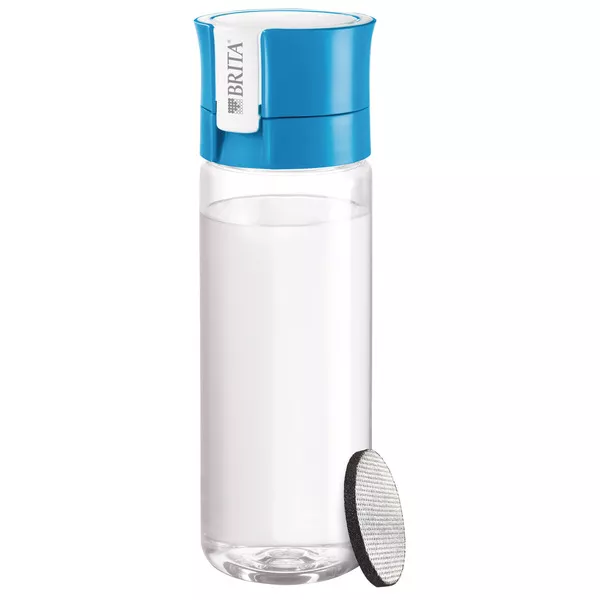 Wasserfilter-Flasche Blau/Transparent