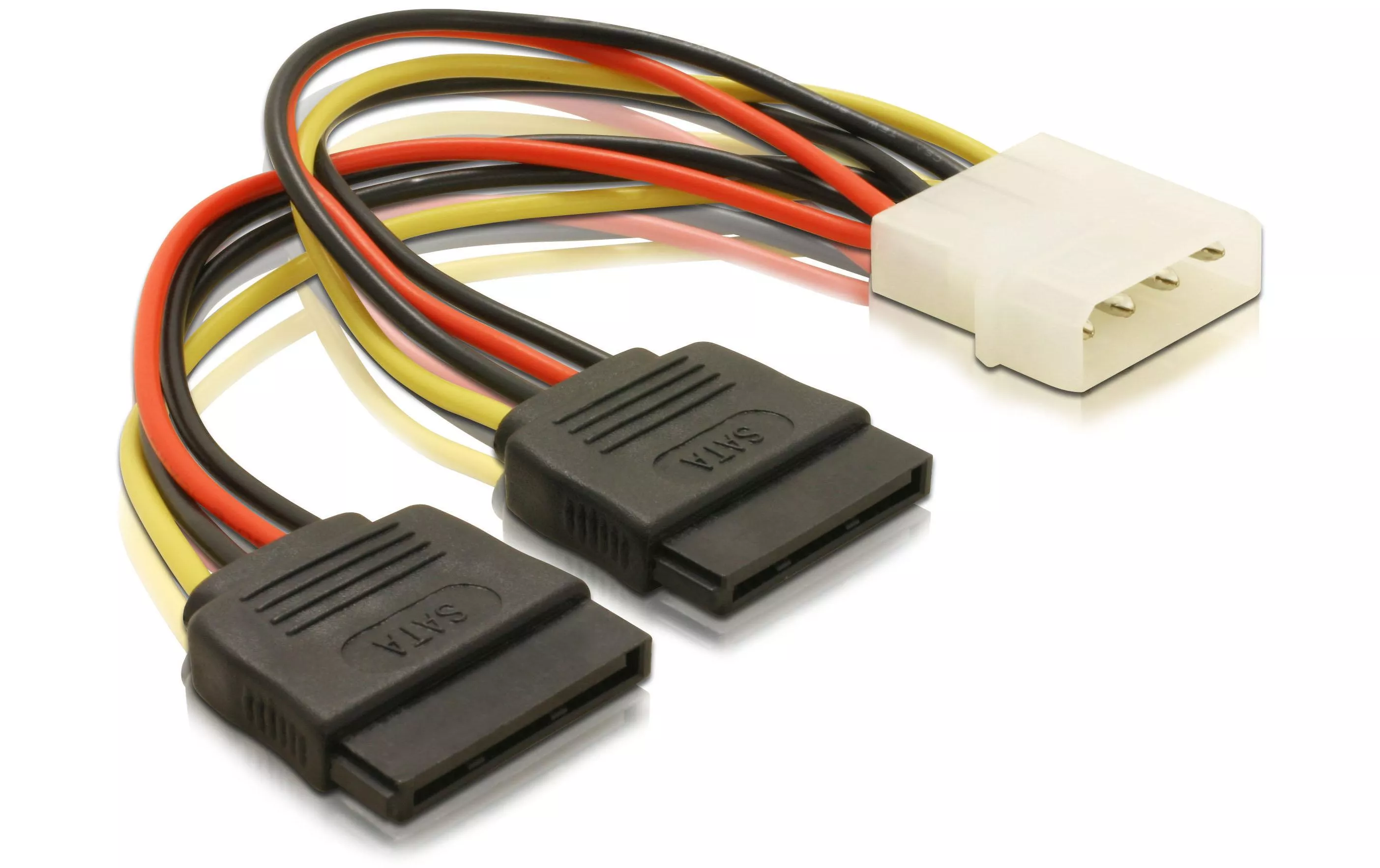 Câble électrique en Y Molex - 2x SATA 16 cm