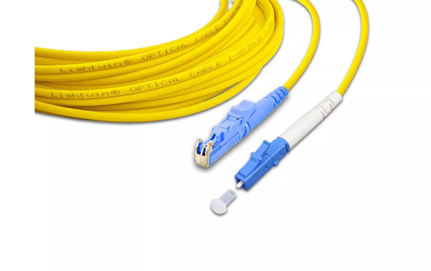 Câble patch à fibre optique E2000-LC, Singlemode, Simplex, 2m