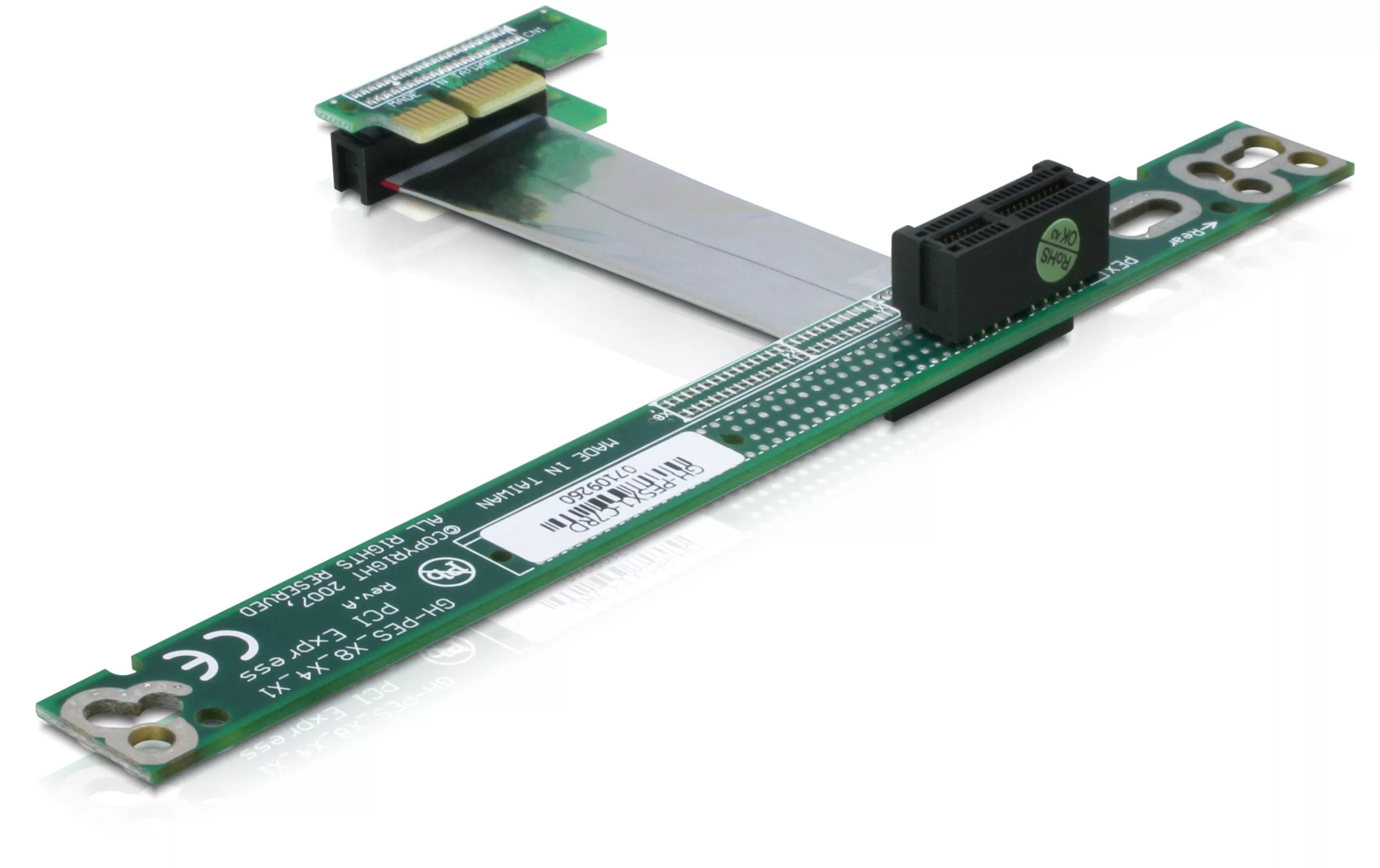 Scheda riser PCI-E Delock da x1 a x1, cavo da 7 cm