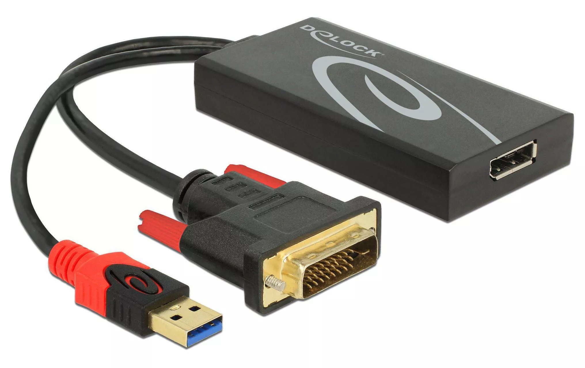 Adaptateur 4K, 30HZ DVI-D/USB 2.0 - DisplayPort