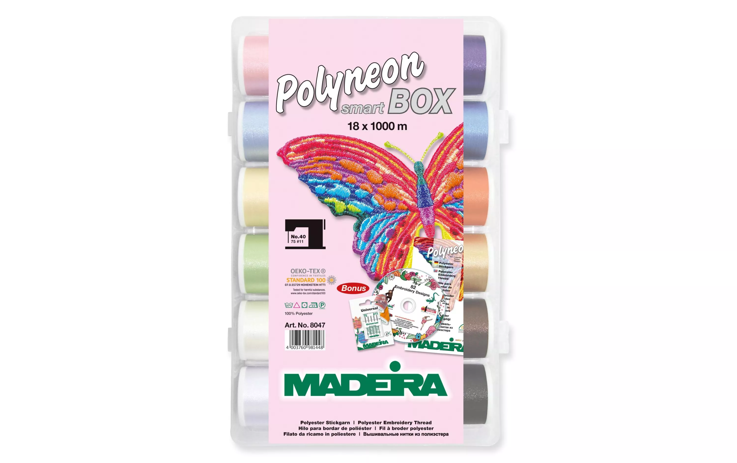 Fil à broder Polyneon Smartbox Multicolore