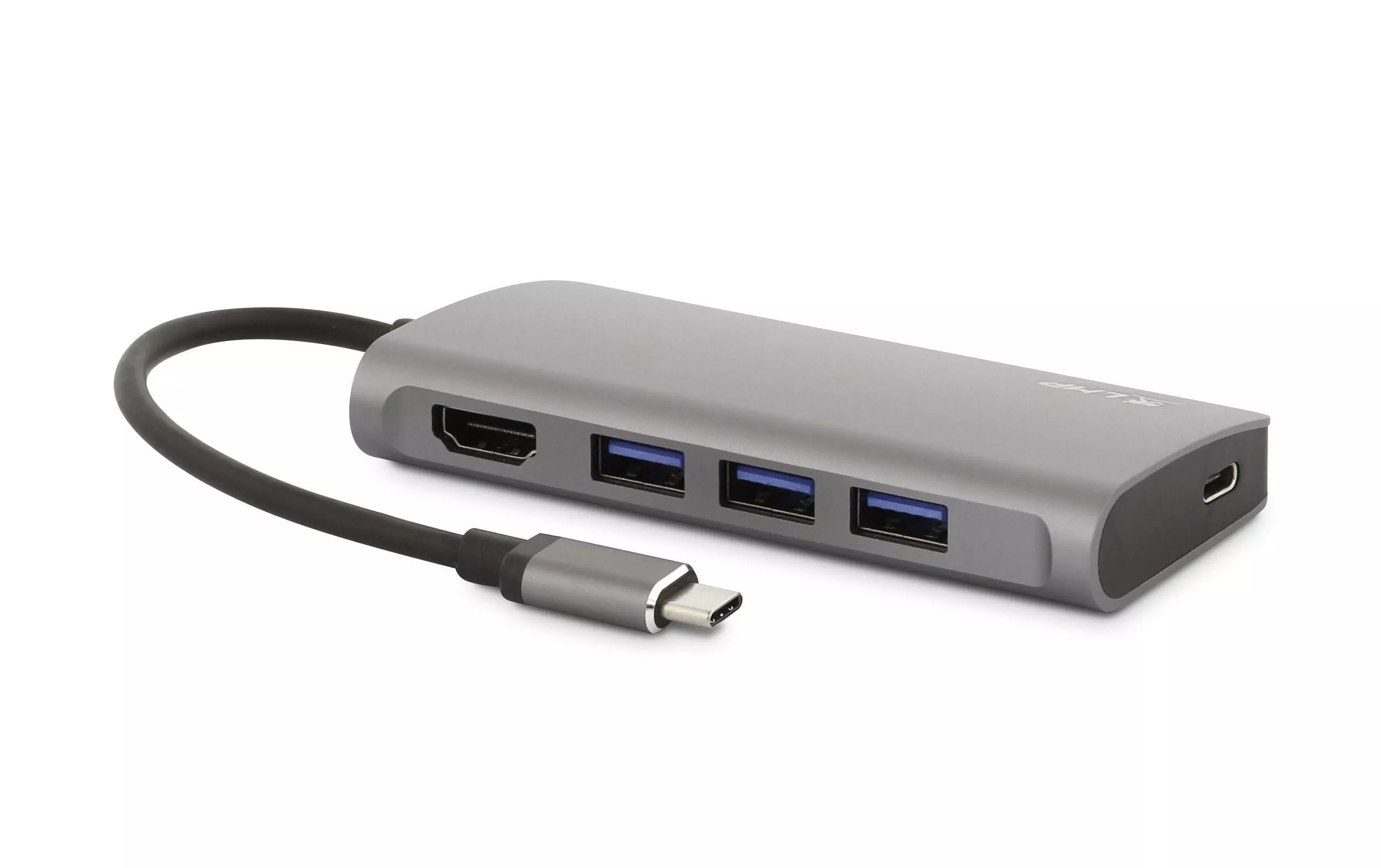 Multiadattatore USB Type-C - HDMI, USB 3.0, USB -C Grigio