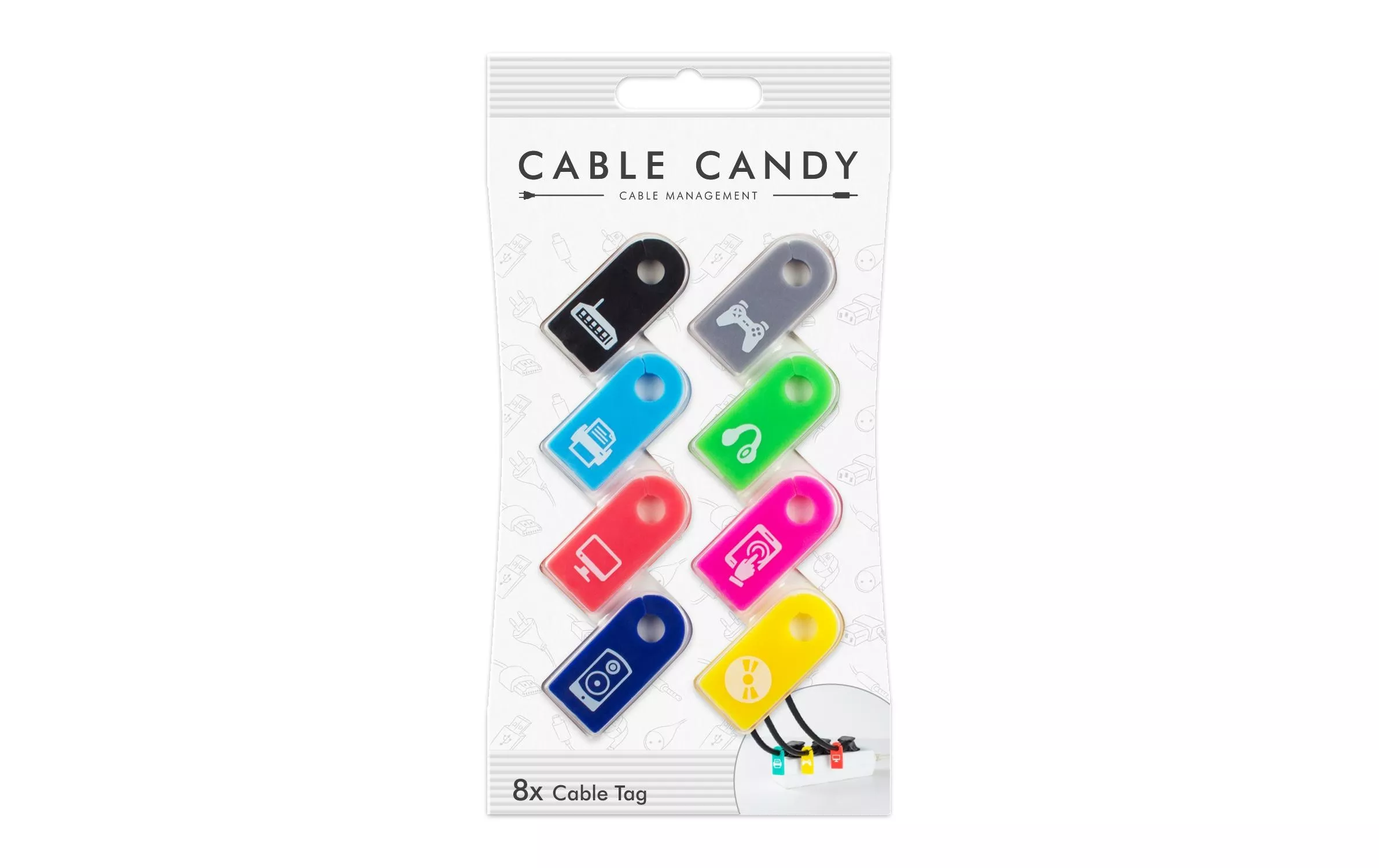 Étiquettes de câble Tag Mix 8 pièces