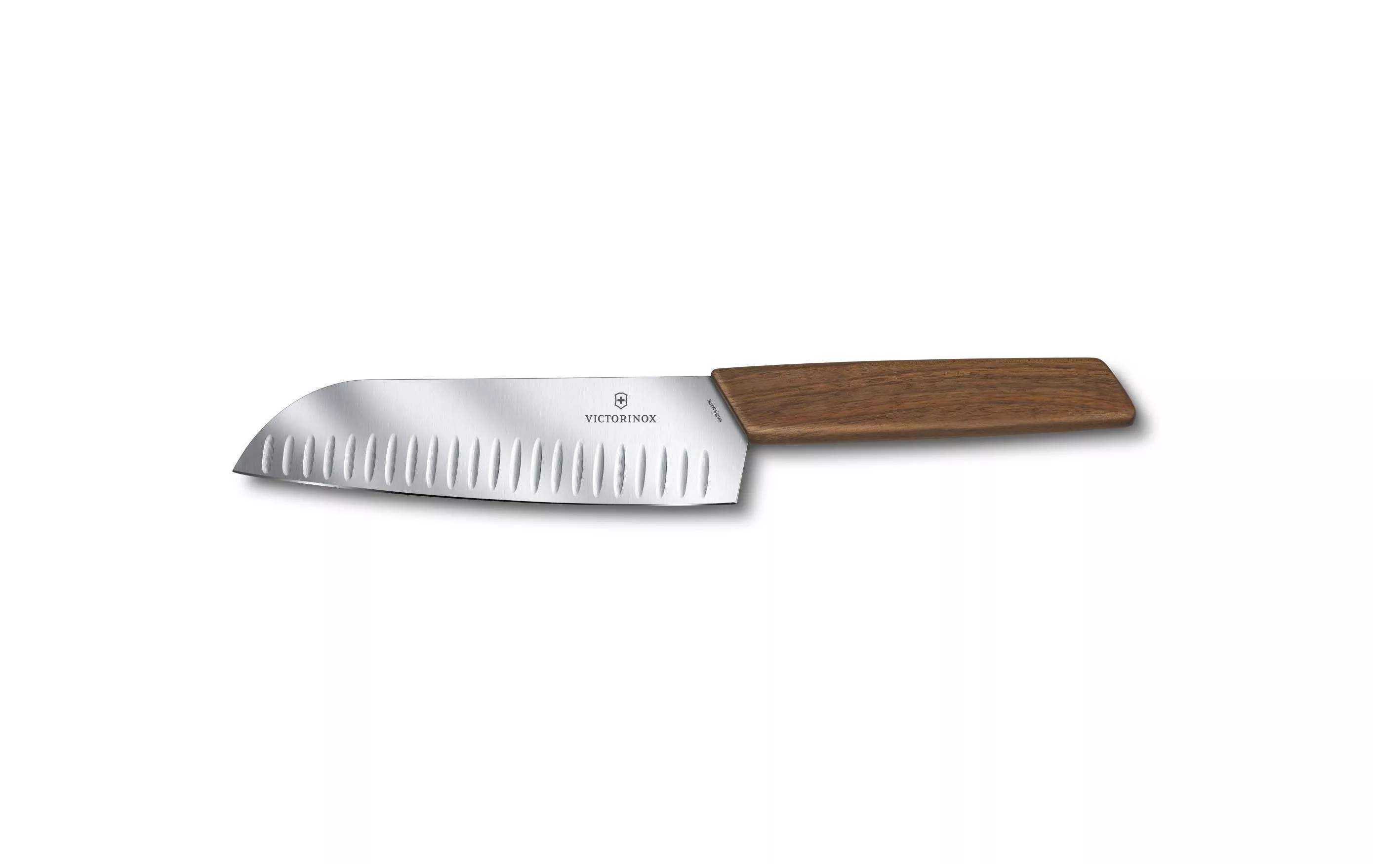 Santoku coltello svizzero moderno 17 cm legno di noce