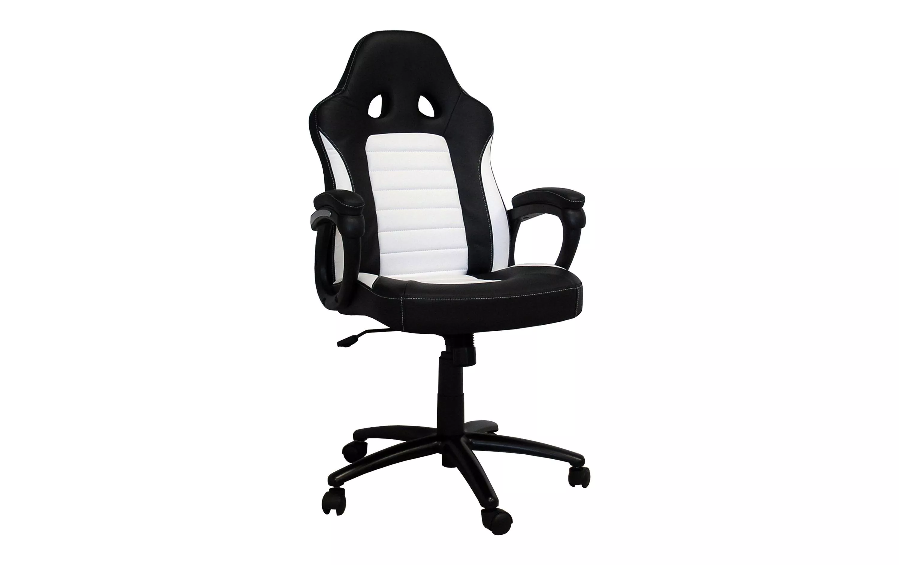 Chaise de gaming CL-RC-BW Blanc/Noir