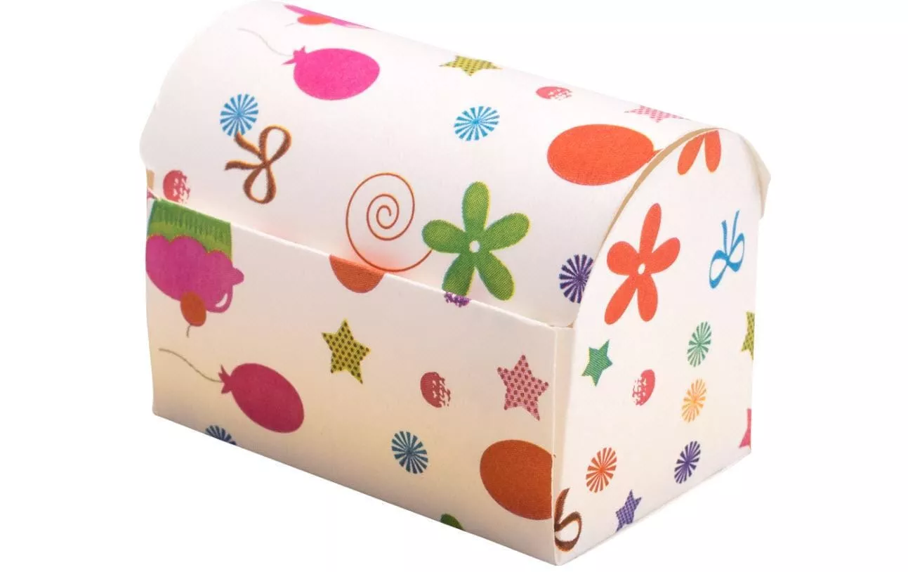 Geschenkbox Happy Birthday Mehrfarbig, 7 x 4,5 x 5,5 cm