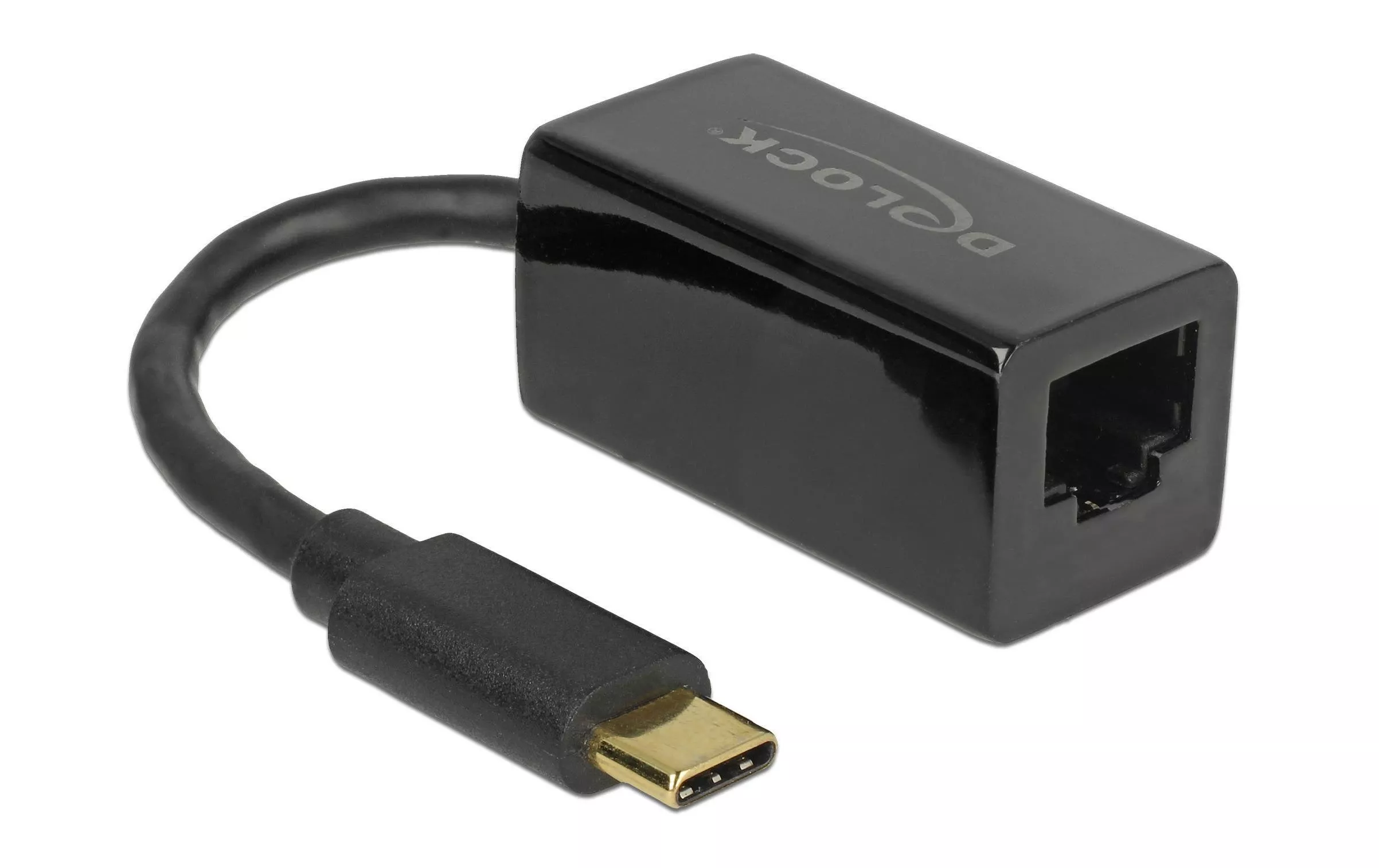 Netzwerk-Adapter USB-C \u2013 RJ45 1Gbps, Schwarz