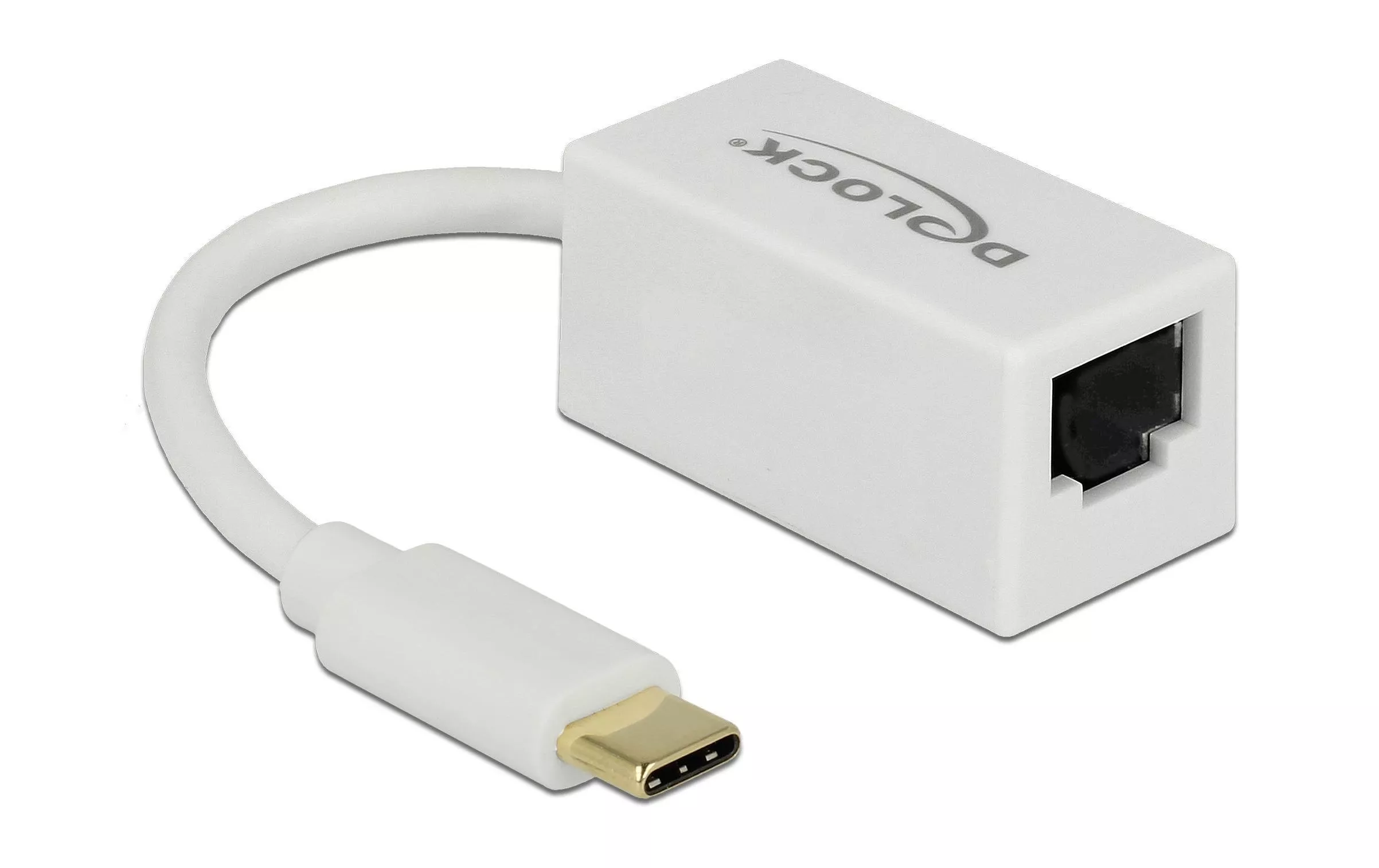 Netzwerk-Adapter USB-C - RJ45 1Gbps, Weiss