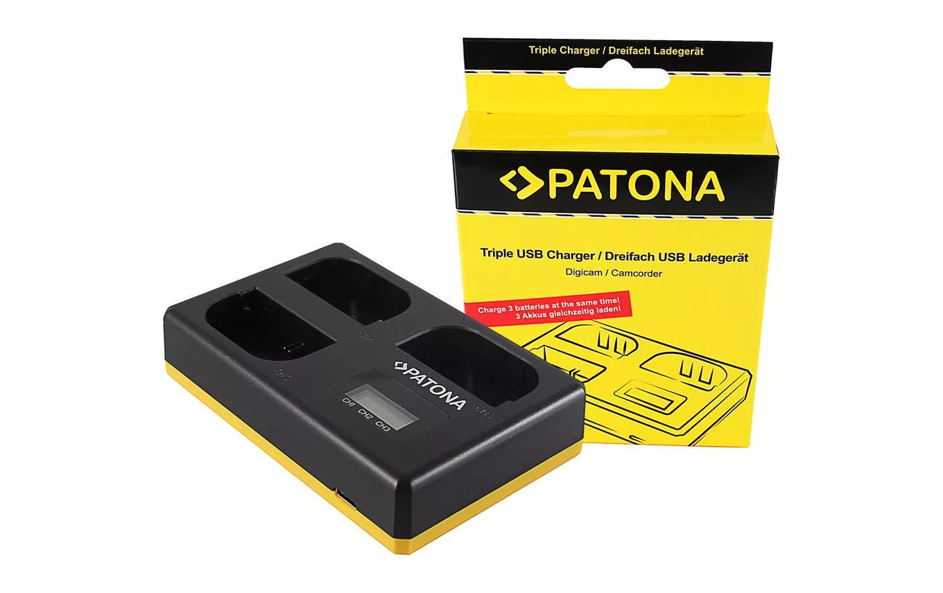 Caricabatterie Patona Triple Canon LP-E6