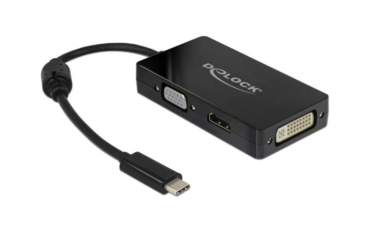 Multiadaptateur 63925 USB-C - DVI-D/HDMI/HDMI/VGA