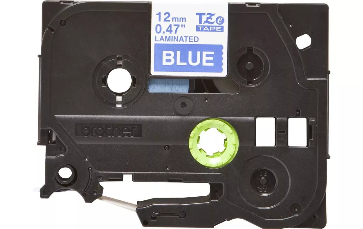Nastro per etichette Brother TZe-535 bianco su blu